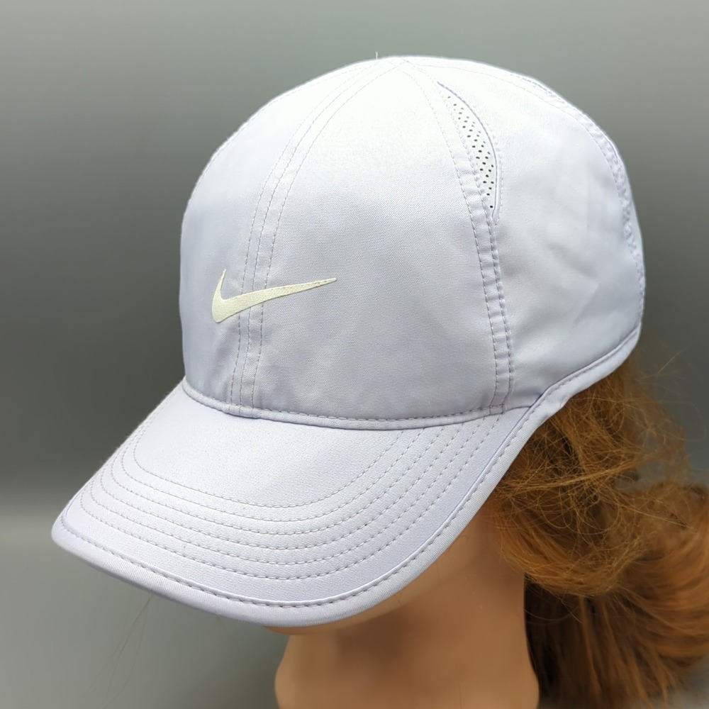 Nike Dri-Fit Hat Featherlight Running Purple Adjustable Tennis Golf Running OSFM